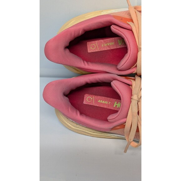 Hoka One One Arahi 7 Womens Size 8.5 Orange Pink Athletic Running Shoes Sneakers - Picture 8 of 10
